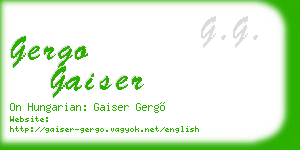 gergo gaiser business card